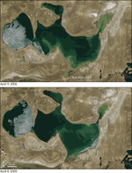 North Aral Kok-Aral Dam Comparison Apr 2005-06